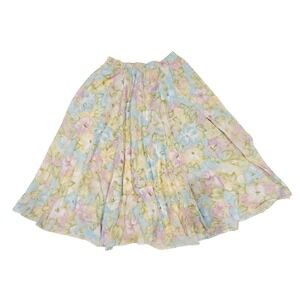 LIZSPORT PETITE (M /Petite) VTG (90s) Skirt Maxi Length w Side Pockets Very Full